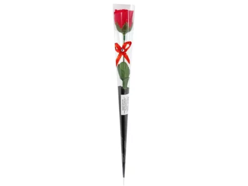 Szappanrózsa szál piros 32cm/db