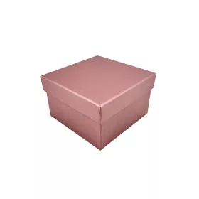 Ajándék doboz kicsi metál mályva kocka 9x9x5,5cm