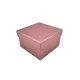 Ajándék doboz kicsi metál mályva kocka 9x9x5,5cm