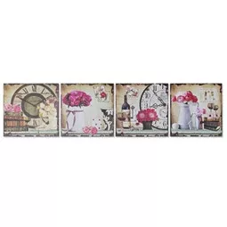 Kép csendélet vászon 40x1,8x40cm bézs,pink választható