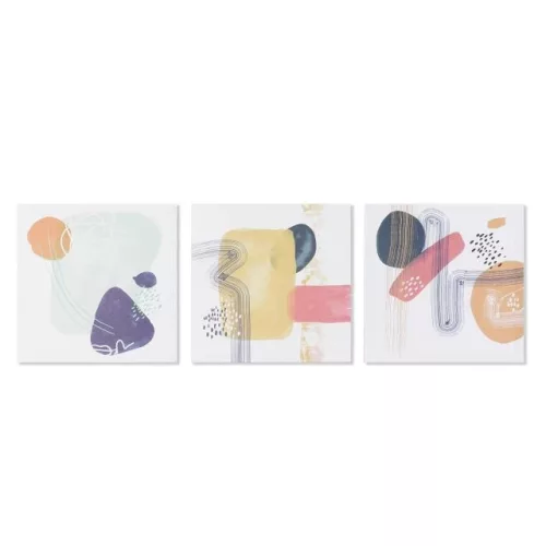 Vászonkép színes absztrakt mintával 40x1,8x40cm 3 féle választható
