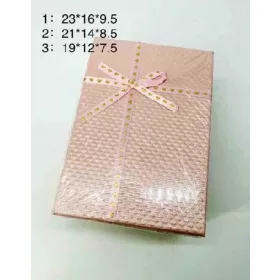 Díszdoboz szett 3 részes nagy:23x16x9,5cm - rózsaszín