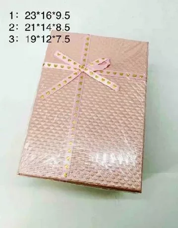 Díszdoboz szett 3 részes nagy:23x16x9,5cm - rózsaszín