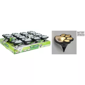 Napelemes LED kerti lámpa mancs mintával 9 cm