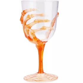 Csontvázas borospohár narancssárga – 350 ml
