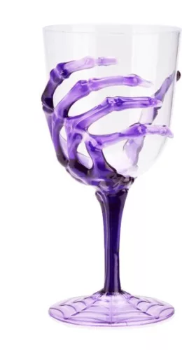 Csontvázas borospohár lila – 350 ml
