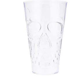 Pohár műanyag koponya mintás 550 ml átlátszó 