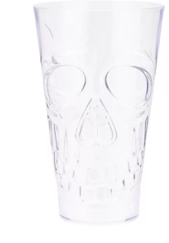 Pohár műanyag koponya mintás 550 ml átlátszó 