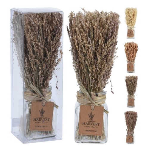 Dekor Fű dobozban 7x7x22cm 4 féle