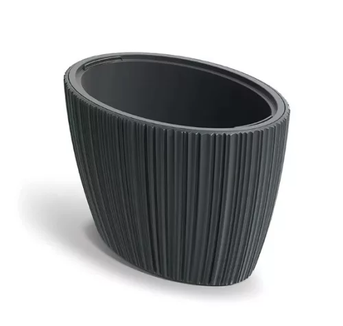 Virágcserép Oro Oval 595x395 mm sötétszürke Prosperplast