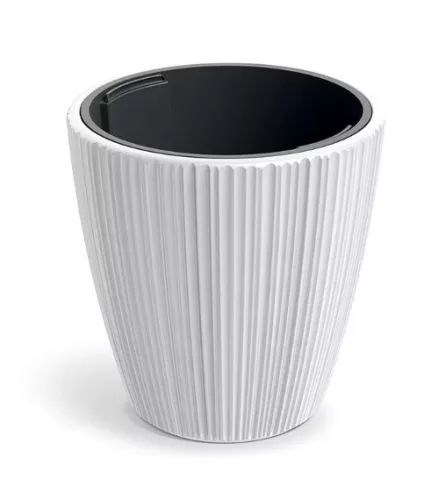 Virágcserép Oro Round 239x240 mm fehér Prosperplast