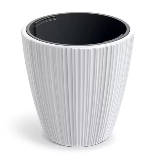 Virágcserép Oro Round 349x350 mm fehér Prosperplast 