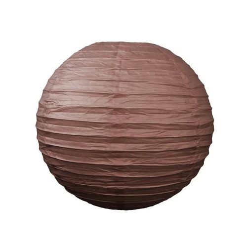 Lampion gömb papír 25cm sötétbarna
