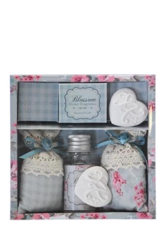 Illatosító 5db-os szett 11x11x3cm kék rózsa 