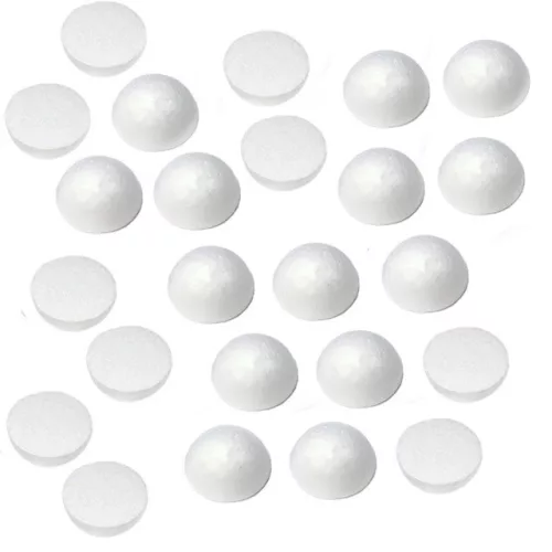 Gömb hungarocell  fél 5,7cm fehér 12db