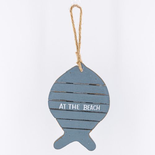 Akasztós dísz halas fa 18x12,5x1,5cm kék