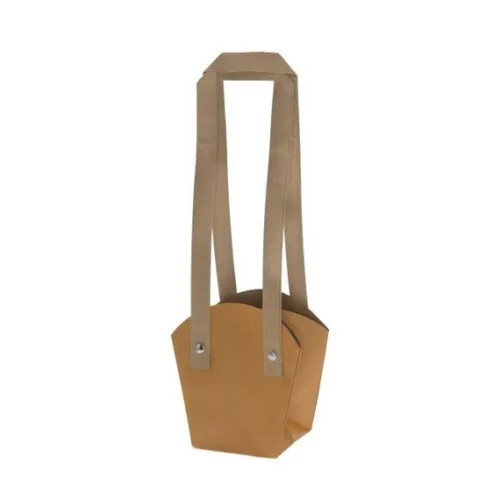 Tasak cserepes virághoz füllel sötét narancs 16,5x11,5x18,5cm
