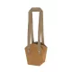Tasak cserepes virághoz füllel sötét narancs 16,5x11,5x18,5cm