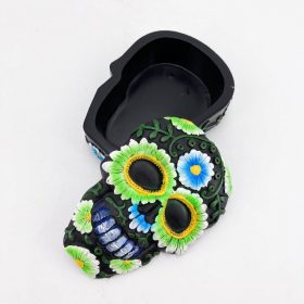 Koponya alakú doboz 8x11x4,5cm zöld ,kék