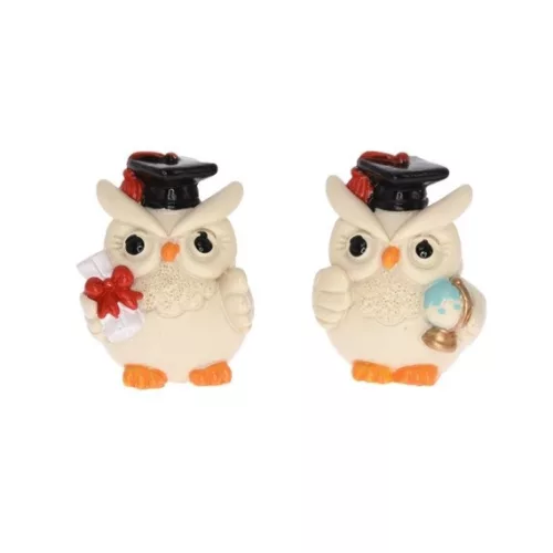 Bagoly figura 3,6cm sárga 2db/cs