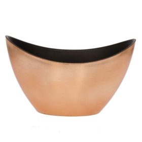 Kaspó csónak alakú műanyag 20x9x11,5 cm bronz
