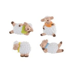 Bárány öntapadós 3,1x2,5x1cm színes 12db/cs