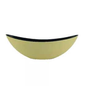 Csónak alakú kaspó műanyag 38,5x13,5x13,5cm - sárga