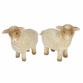 Bárány álló 10x4x9,2 cm bézs