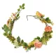 Selyemvirág girland peoniával, hortenziával 150 cm zöld, naranc