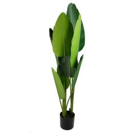 Élethű cserepes műnövény strelitzia zöld 120cm 