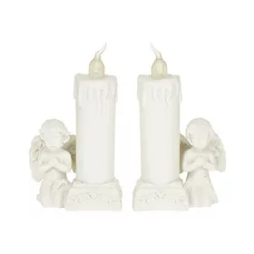Gyertya angyallal LED-es 9,3x5x13 cm 2 féle 