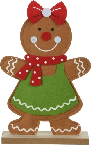 Álló filc mézeskalács figura lány 26cm