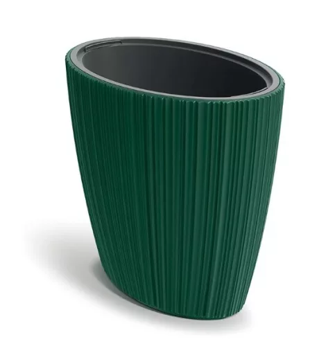 Virágcserép Oro High Oval 595x545 mm fenyőzöld Prosperplast