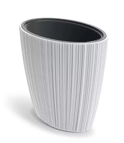 Virágcserép Oro High Oval 595x545 mm fehér Prosperplast