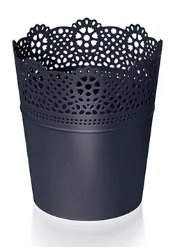 Virágcserép 112 mm Antracit LACE Prosperplast