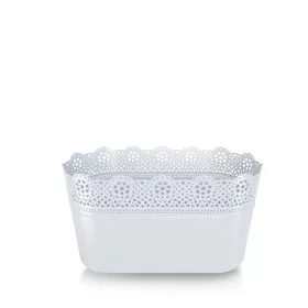 Virágcserép 285 x 155 mm fehér Lace Prosperplast