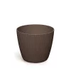 Virágcserép Lamia Round Eco wood 138x115 mm kávé Prosperplast