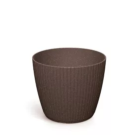   Virágcserép Lamia Round Eco wood 138x115 mm kávé Prosperplast
