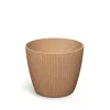 Virágcserép Lamia Round Eco wood 138x115 mm natúr Prosperplast