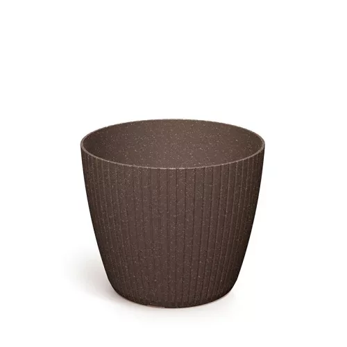 Virágcserép Lamia Round Eco Wood 158x132 mm Kávé