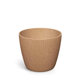 Virágcserép Lamia Round Eco Wood 158x132 mm natúr