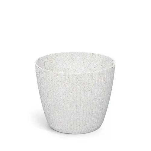 Virágcserép Lamia Round Eco Wood 158x132 mm Fehér