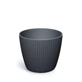 Virágcserép Lamia Round Eco Wood 238x205 mm Antracit