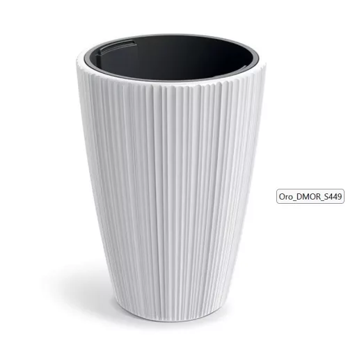 Virágcserép Oro High Round 390x550 mm fehér Prosperplast
