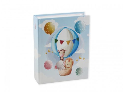 Babás fotóalbum 304 db 10x15 cm-es képhez hőlégballonos mintával