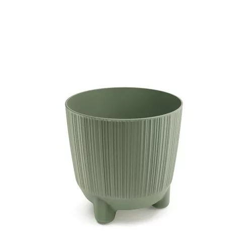 Virágcserép  3 lábon álló - föld zöld- RYFO N 145x145mm