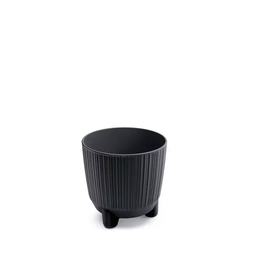 Virágcserép  3 lábon álló - antracit- RYFO N 145x145mm
