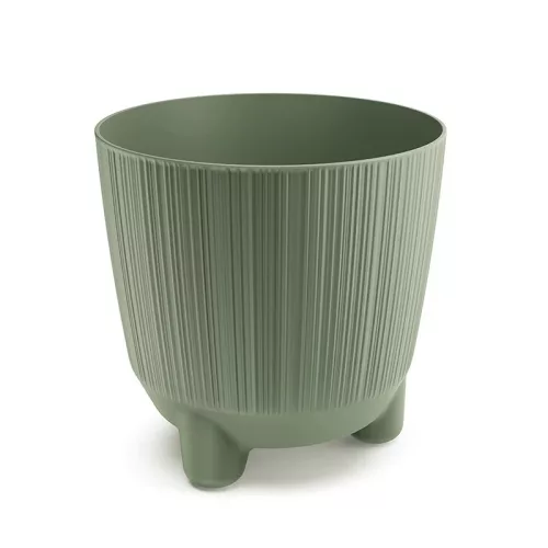 Virágcserép  3 lábon álló - föld zöld- RYFO N 195x194mm