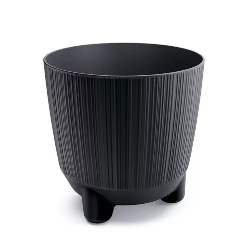 Virágcserép  3 lábon álló - antracit- RYFO N 195x194mm