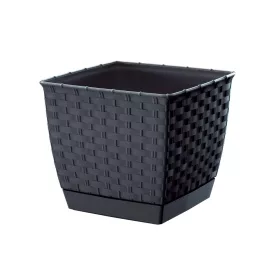   Virágcserép 220 x 189 mm Antracit RATOLLA square Prosperplast